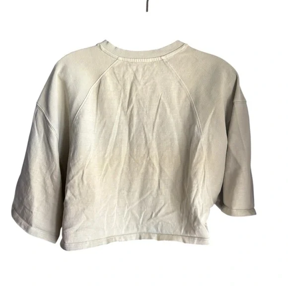Zara Cream Crop Top oversized sz small - Picture 8 of 8